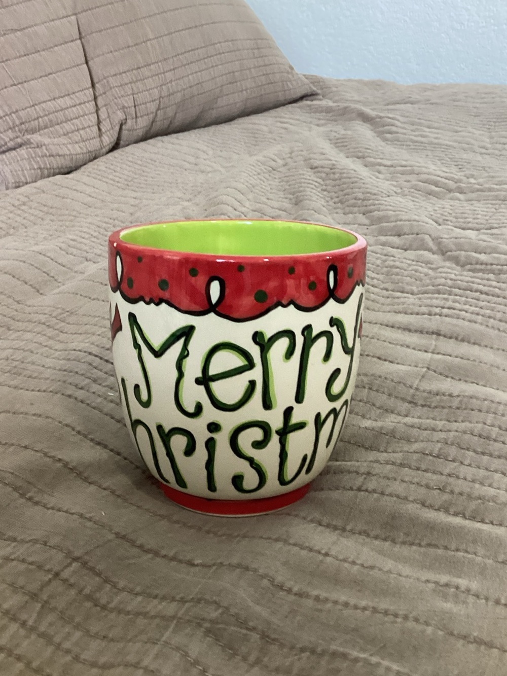 Festive Merry Christmas Ceramic Mug — Red, Green & White,Glory Haus